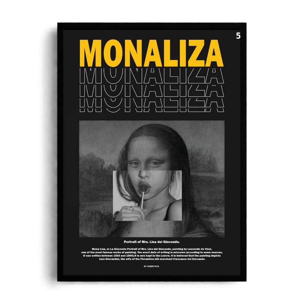 "Mona Lisa Modern Pop Art" Framed Graphic Art Poster