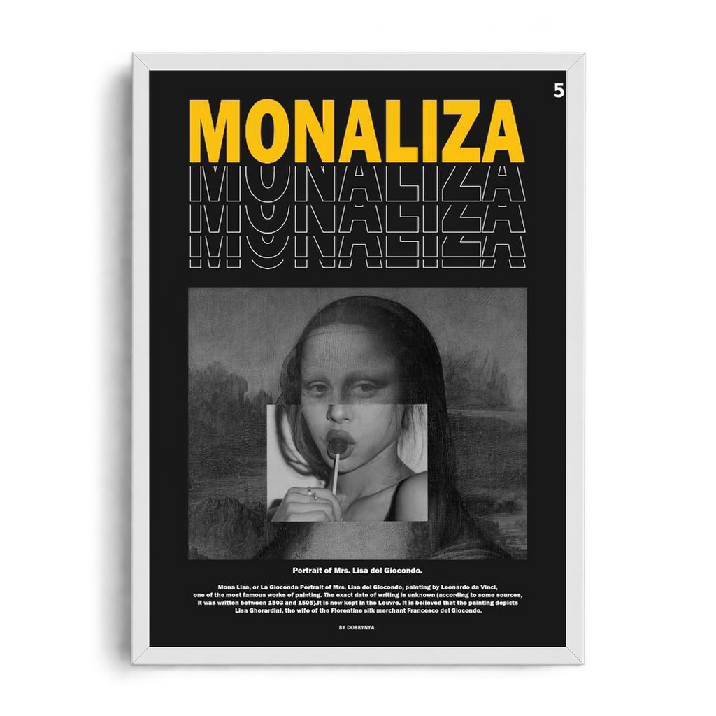 "Mona Lisa Modern Pop Art" Framed Graphic Art Poster