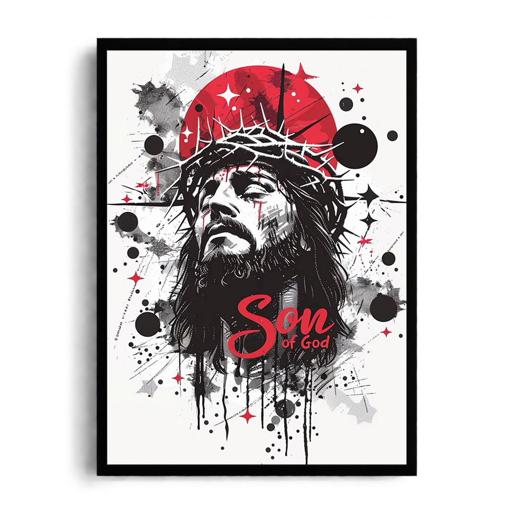 SON OF GOD" Modern Graphic Sacred Framed Art Poster