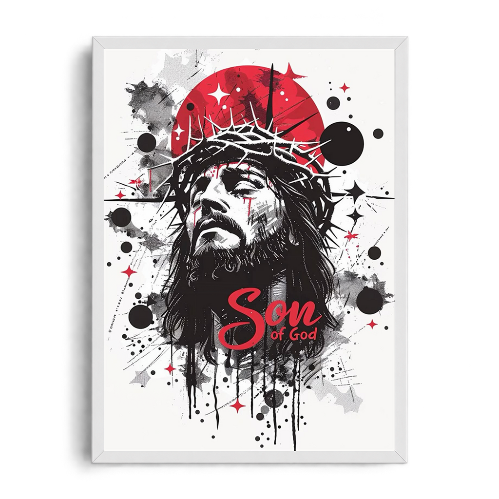 SON OF GOD" Modern Graphic Sacred Framed Art Poster