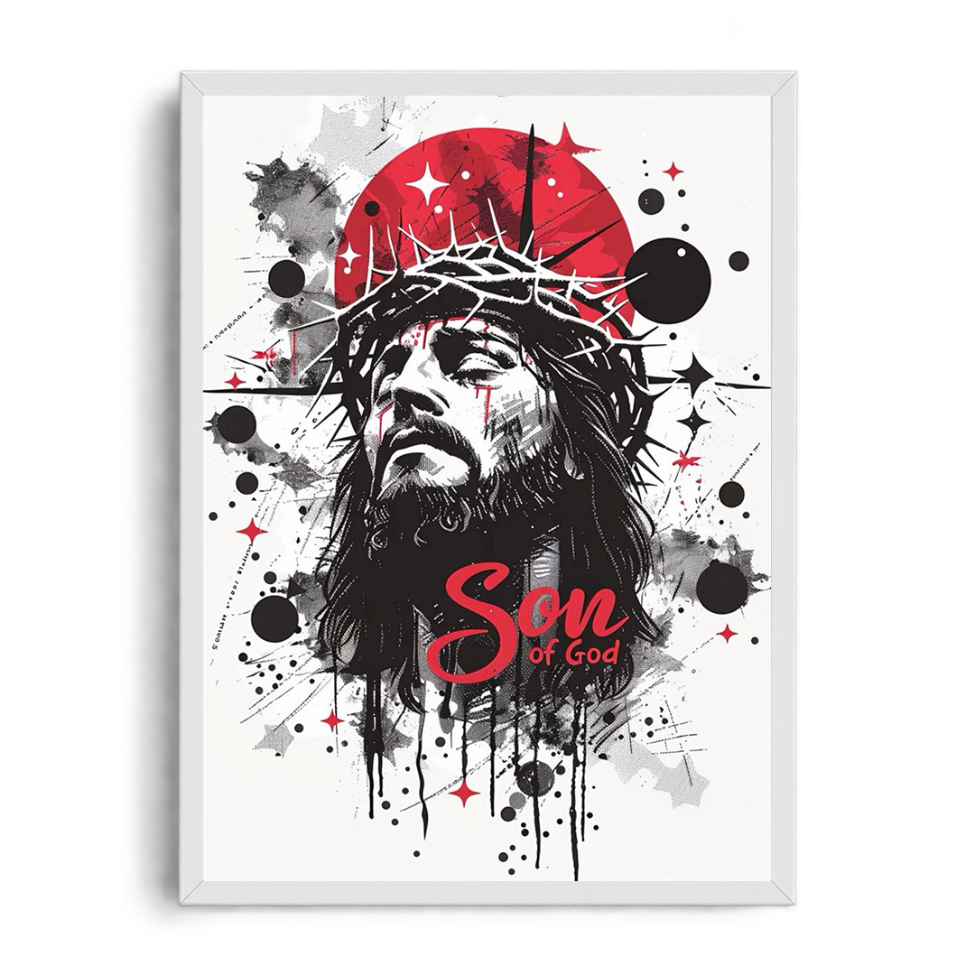 SON OF GOD" Modern Graphic Sacred Framed Art Poster