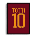 Francesco Totti 'Il Capitano No. 10' AS Roma Kit Framed Graphic Art Poster