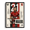 Ali Maaloul 'Tunisian Maestro No. 21' Al Ahly SC Framed Graphic Art Poster