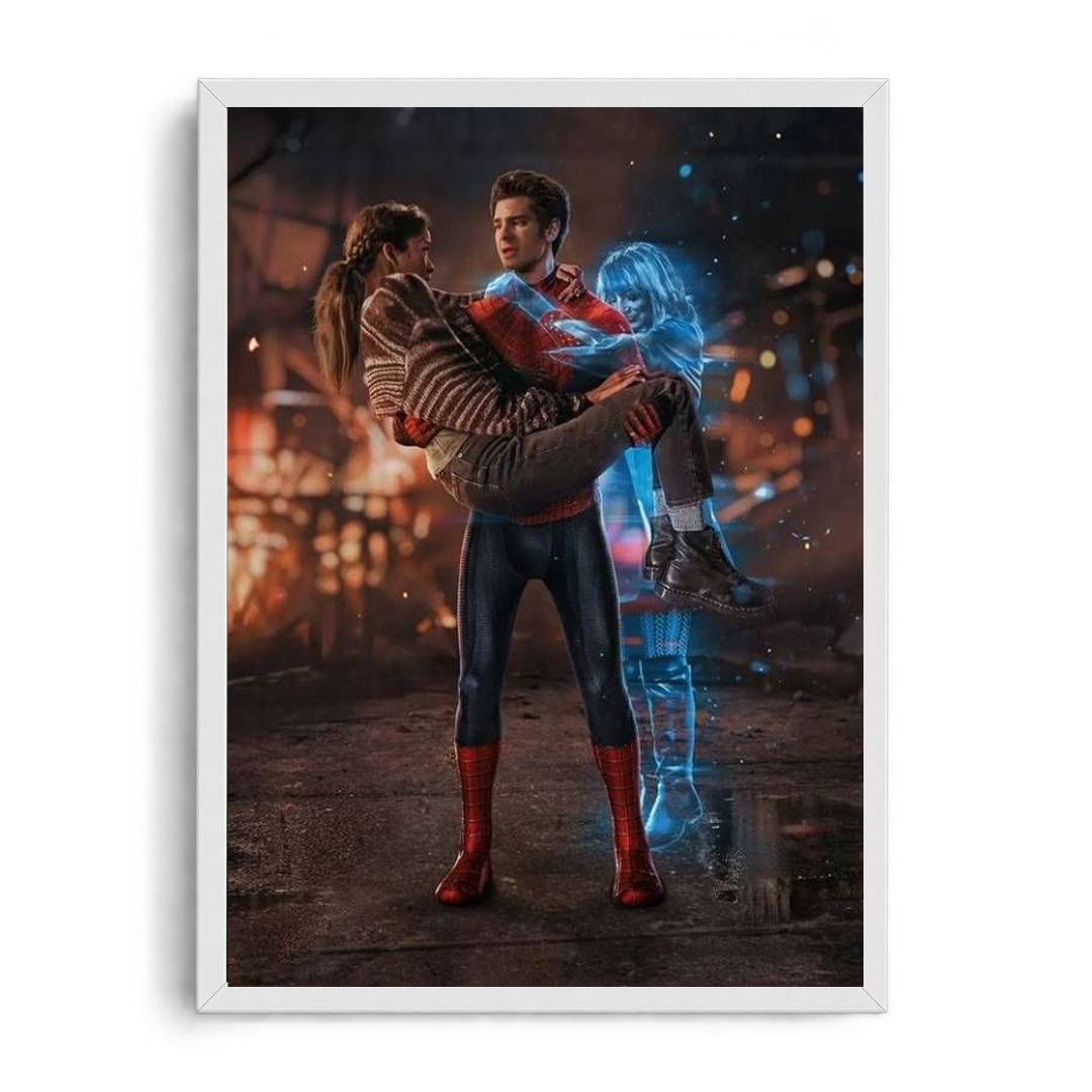 Spider-Man Cinematic Universe Reflection & Hero Framed Art⁠