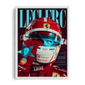 Charles Leclerc Scuderia Ferrari F1 Driver Framed Art Poster