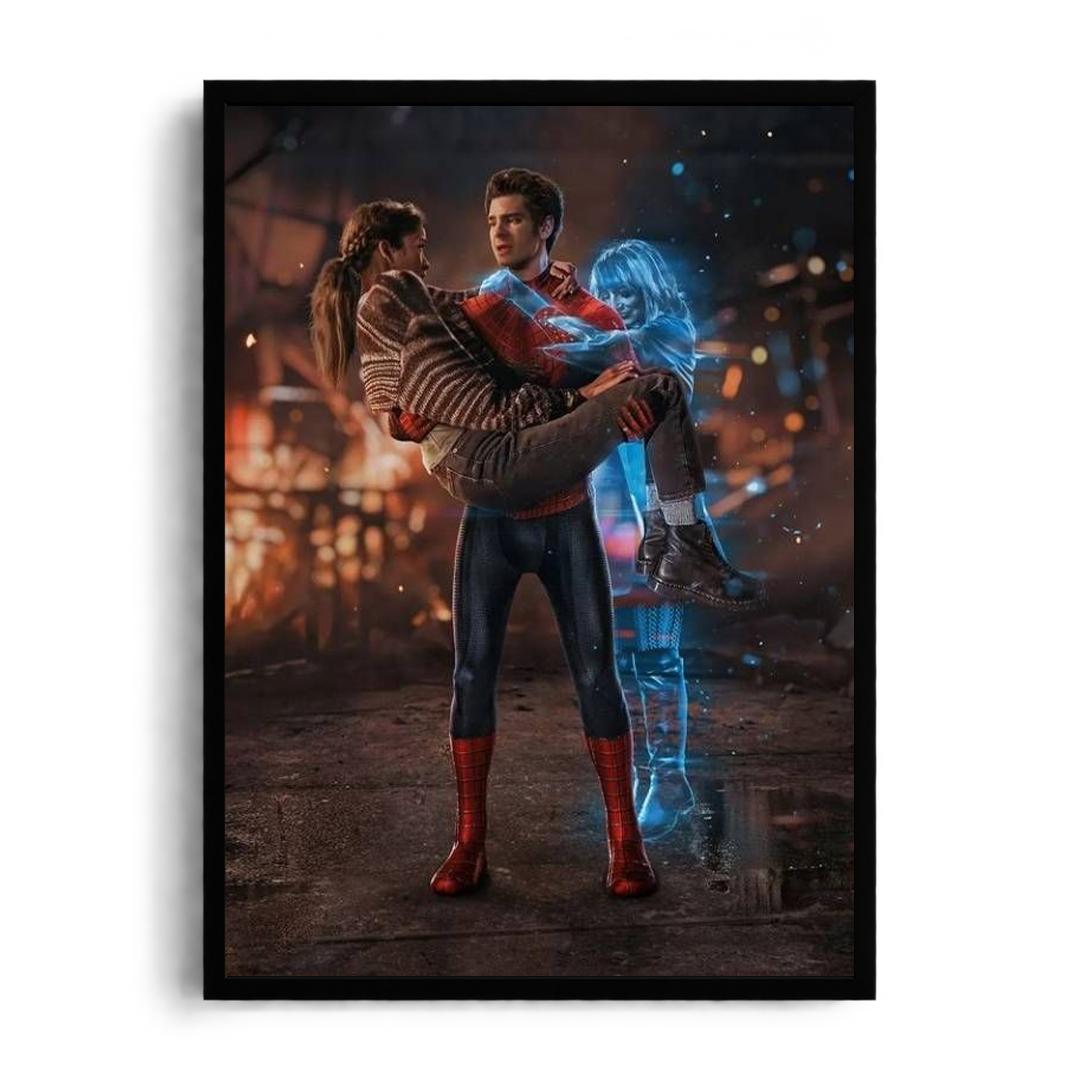 Spider-Man Cinematic Universe Reflection & Hero Framed Art⁠