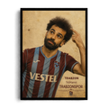 Mohamed Salah Vintage Texture Trabzonspor Retro Framed Art