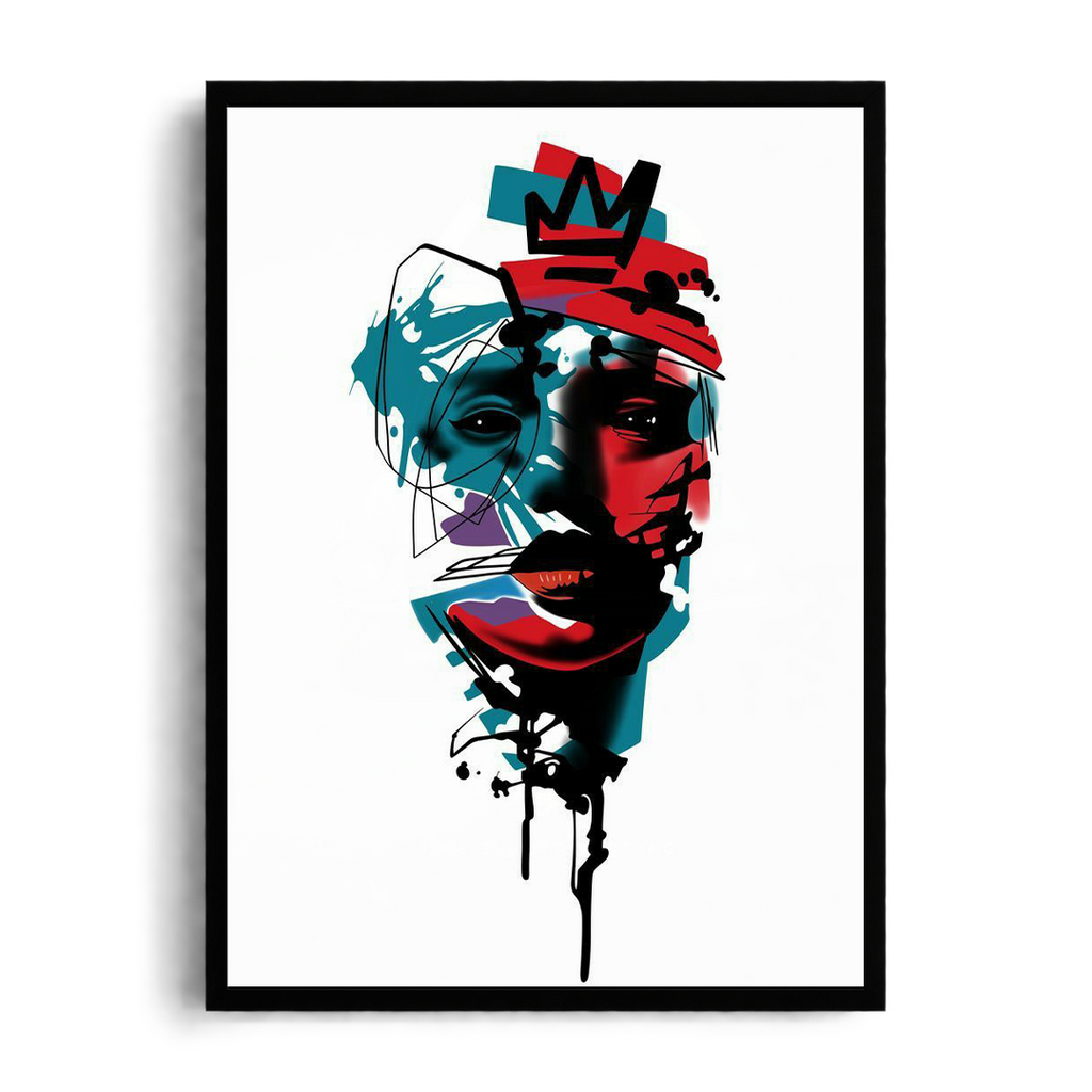 ROYAL ABSTRACT" Neo-Expressive Graffiti Framed Graphic Art Poster