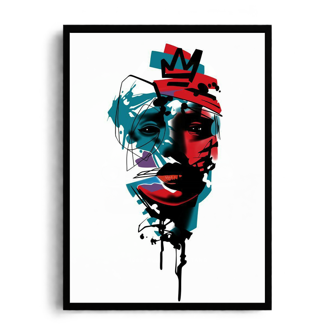ROYAL ABSTRACT" Neo-Expressive Graffiti Framed Graphic Art Poster