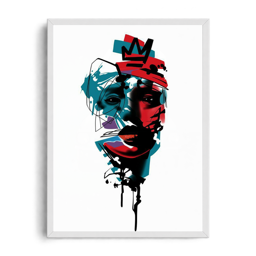 ROYAL ABSTRACT" Neo-Expressive Graffiti Framed Graphic Art Poster