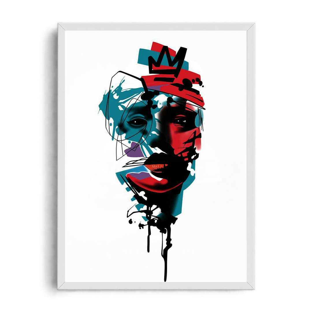 ROYAL ABSTRACT" Neo-Expressive Graffiti Framed Graphic Art Poster