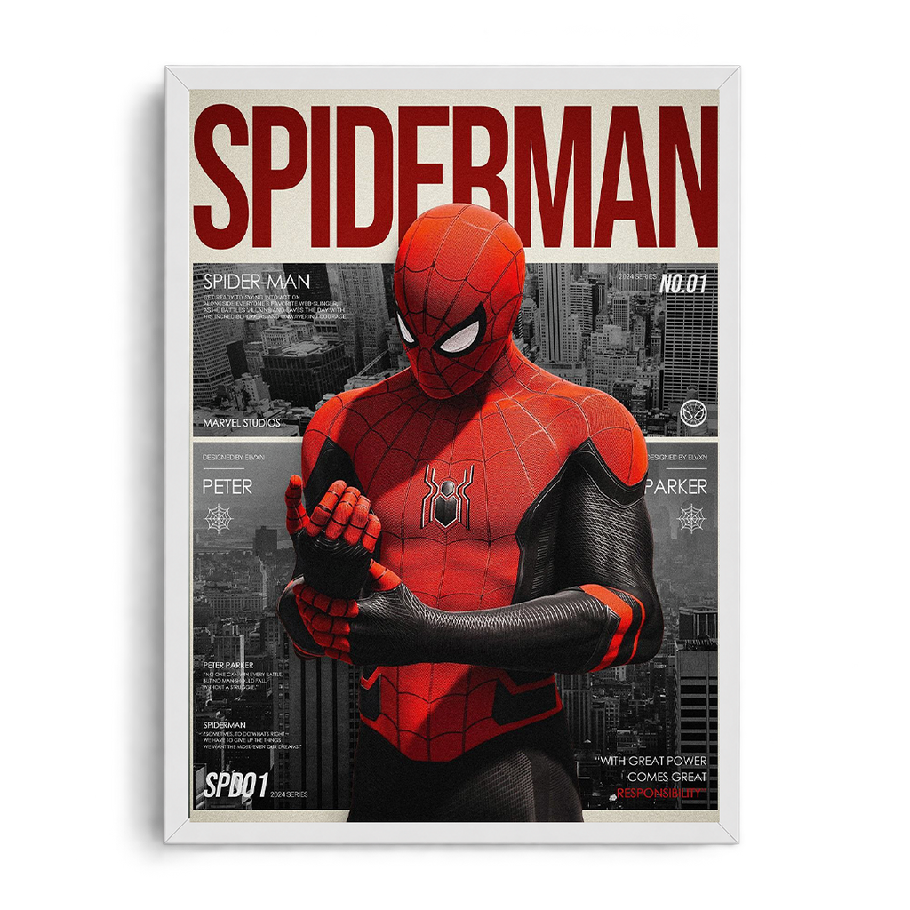 Spider-Man Vintage Comic Magazine Cover No. 01 Framed Art⁠