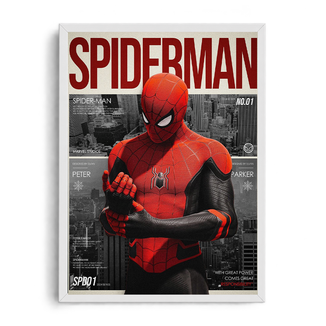 Spider-Man Vintage Comic Magazine Cover No. 01 Framed Art⁠