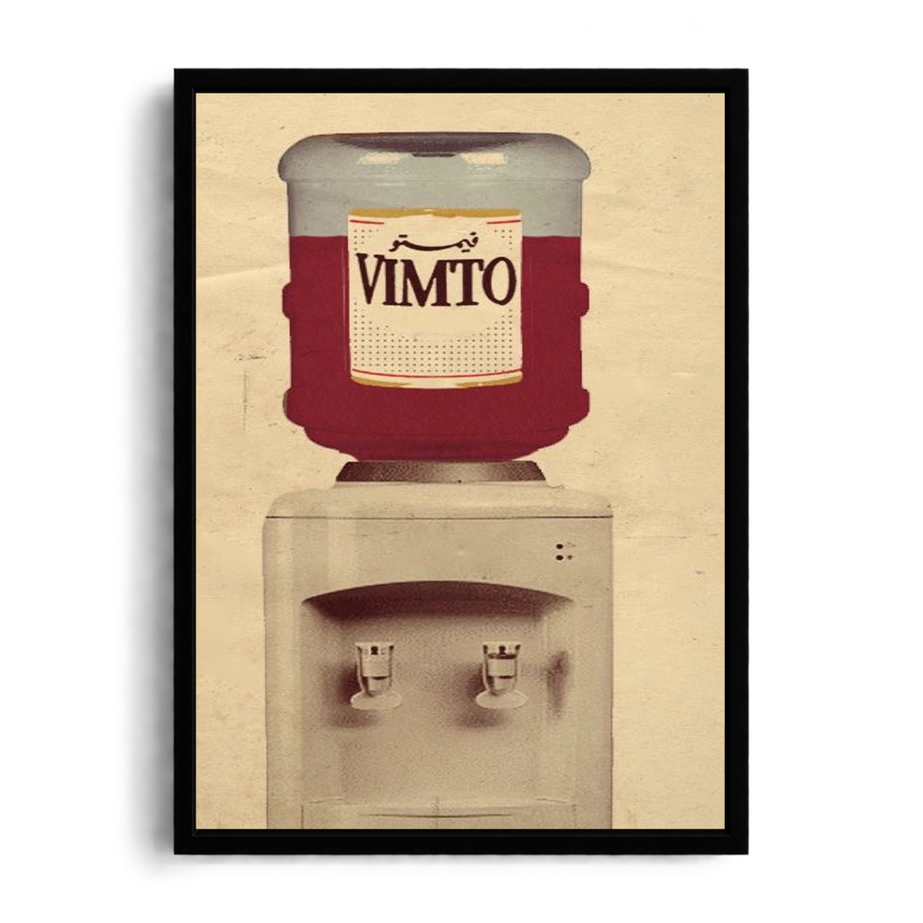 Vintage Vimto Water Dispenser Funny Pop Art Framed Print