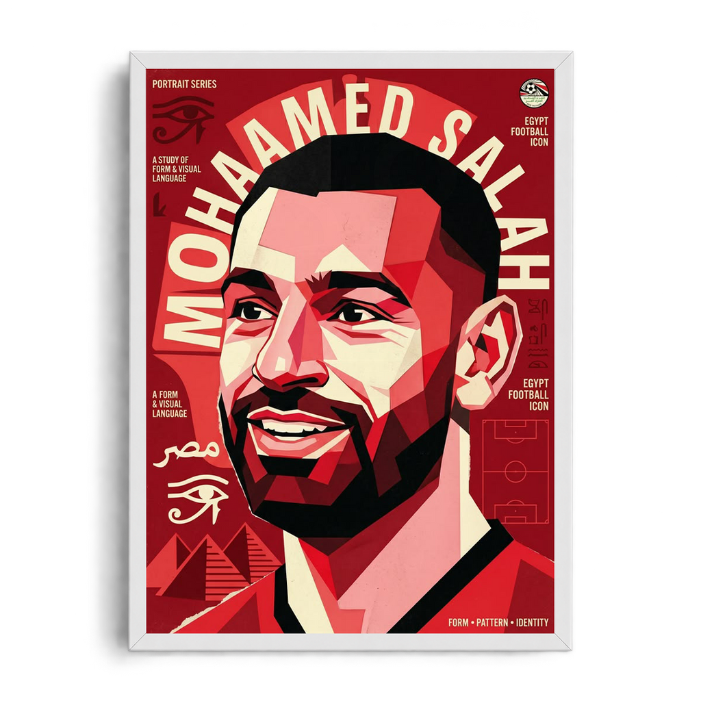 Mohamed Salah Geometric Portrait & Egyptian Heritage Art