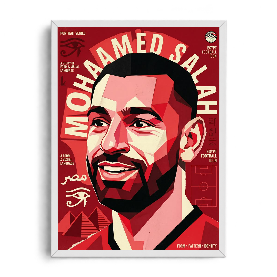 Mohamed Salah Geometric Portrait & Egyptian Heritage Art