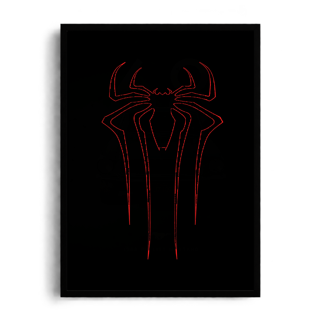 Spider-Man Red Logo Minimalist Framed Art