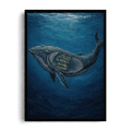 Dua of Prophet Yunus" Deep Ocean Whale & Quranic Calligraphy Spiritual Framed Art Poster