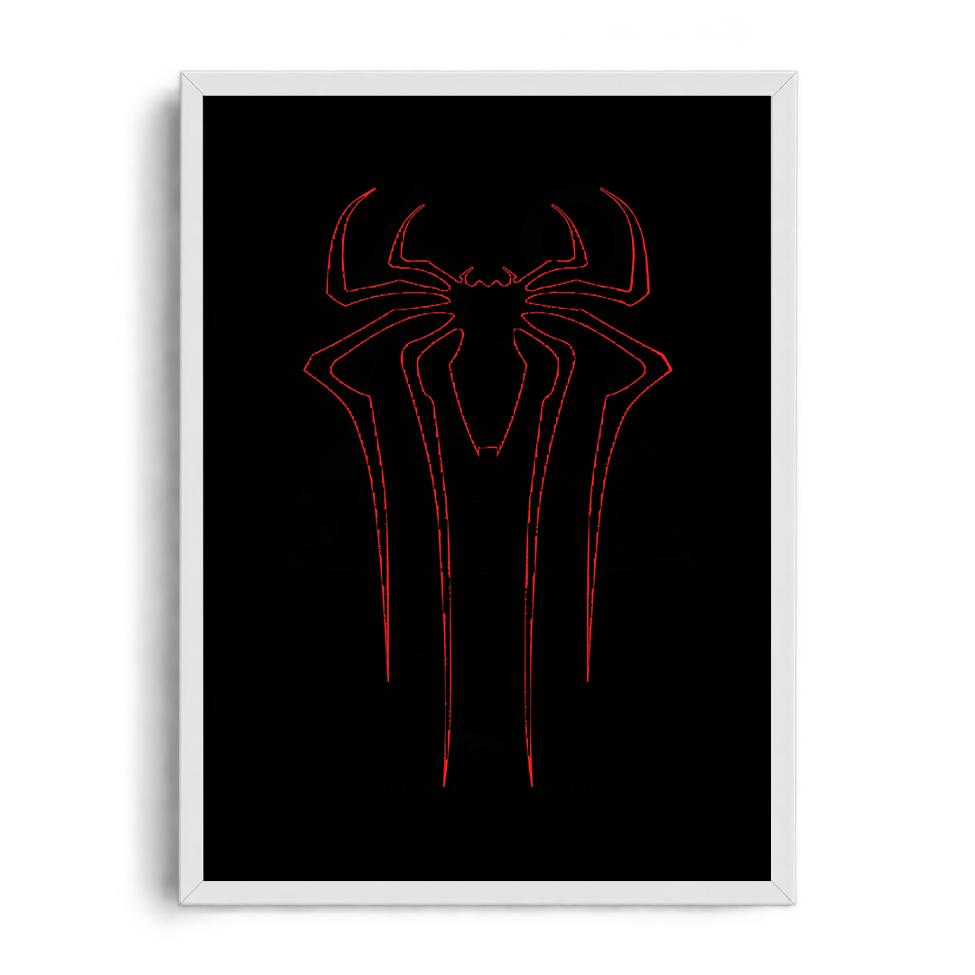 Spider-Man Red Logo Minimalist Framed Art