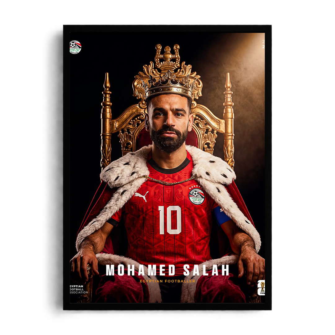 Mohamed Salah The Egyptian King Royal Throne Framed Art