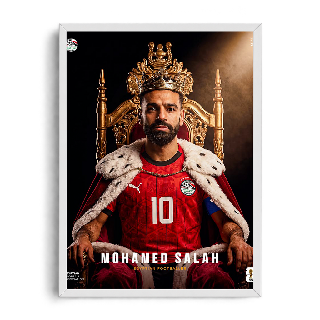 محمد صلاح الملك المصري العرش الملكي لوحة فنية مؤطرة