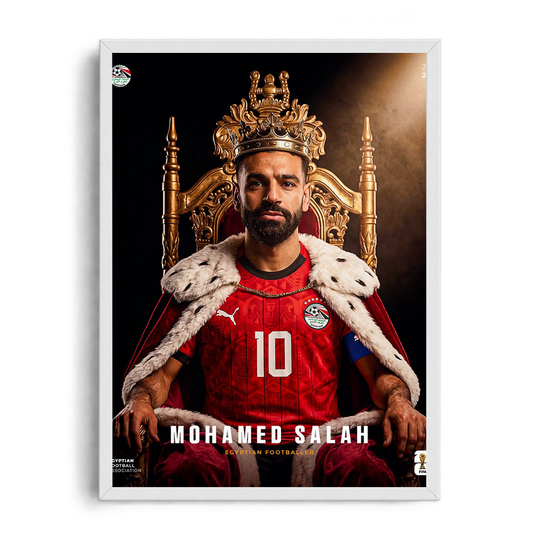 Mohamed Salah The Egyptian King Royal Throne Framed Art