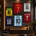 Legends of the Pitch" Iconic Football Greats 6-Piece Gallery Wall Art Set