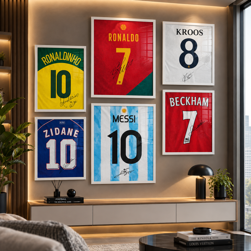 Legends of the Pitch" Iconic Football Greats 6-Piece Gallery Wall Art Set