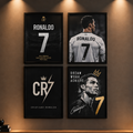 CR7 The Legend" Cristiano Ronaldo Football Royalty 4-Piece Gallery Wall Art Set