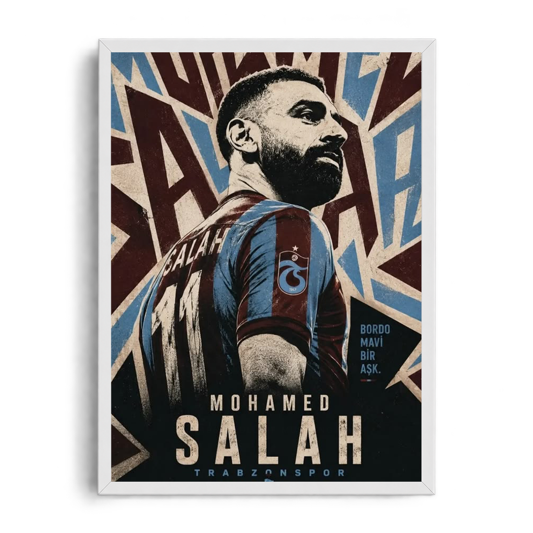 Mohamed Salah Bordo-Mavi Passion & Star Back-View Art