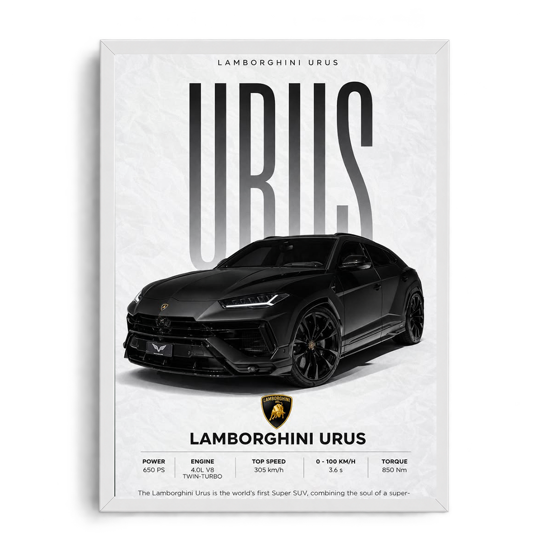 Lamborghini Urus Super SUV Modern Framed Poster