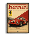 Ferrari Classic Retro Racing Italian Heritage Framed Art