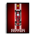 Scuderia Ferrari F1 #16 'Scuderia Heritage' Crimson Stripe Framed Graphic Art Poster