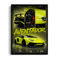 Lamborghini Aventador Yellow Framed Art