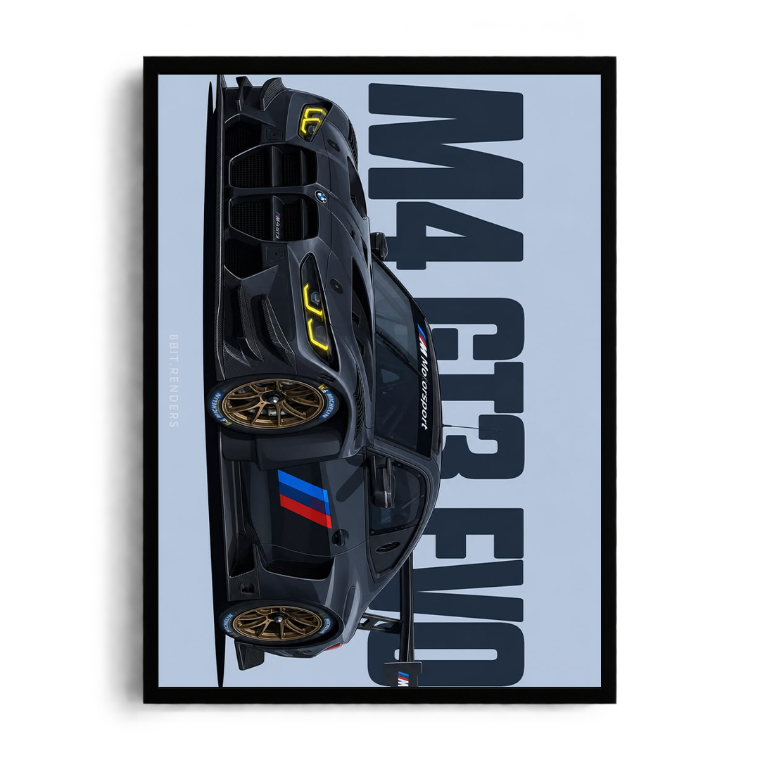 BMW M4 GT3 Racing Framed Art