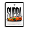 Toyota Supra Iconic Street Racing Edition Framed Poster