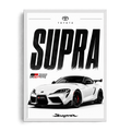 Toyota GR Supra 'Pure Performance' Minimalist Automotive Framed Graphic Art Poster