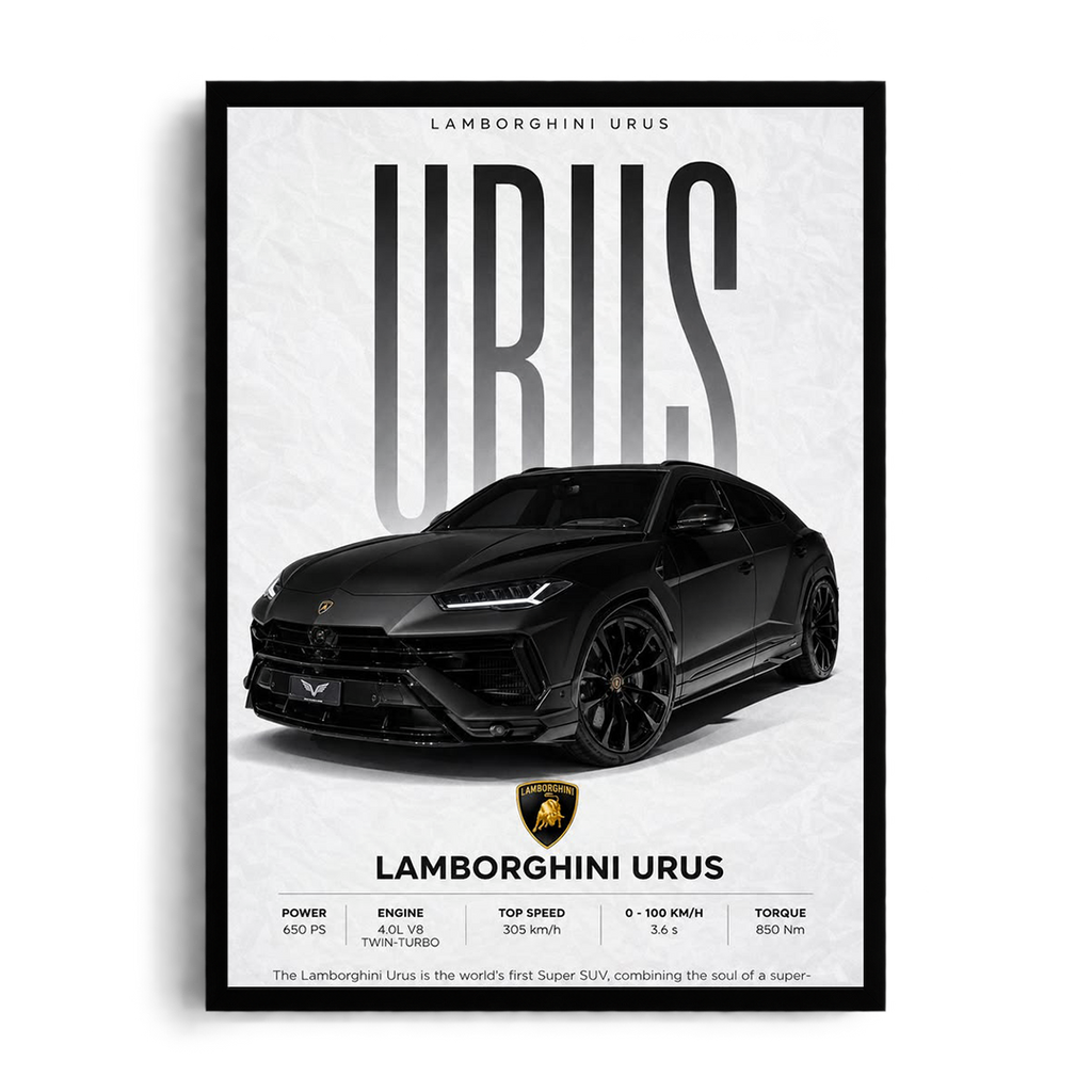 Lamborghini Urus Super SUV Modern Framed Poster