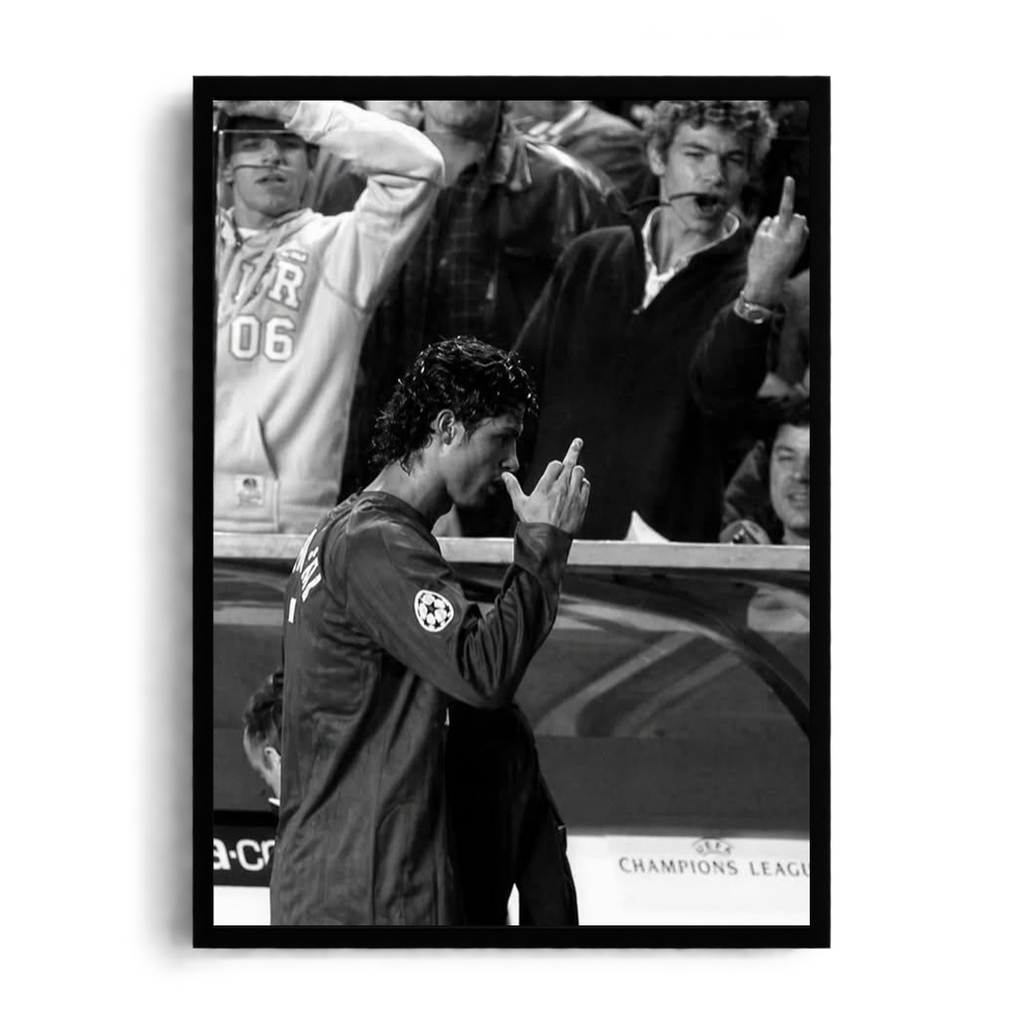 CR7 Iconic Black & White Framed Art