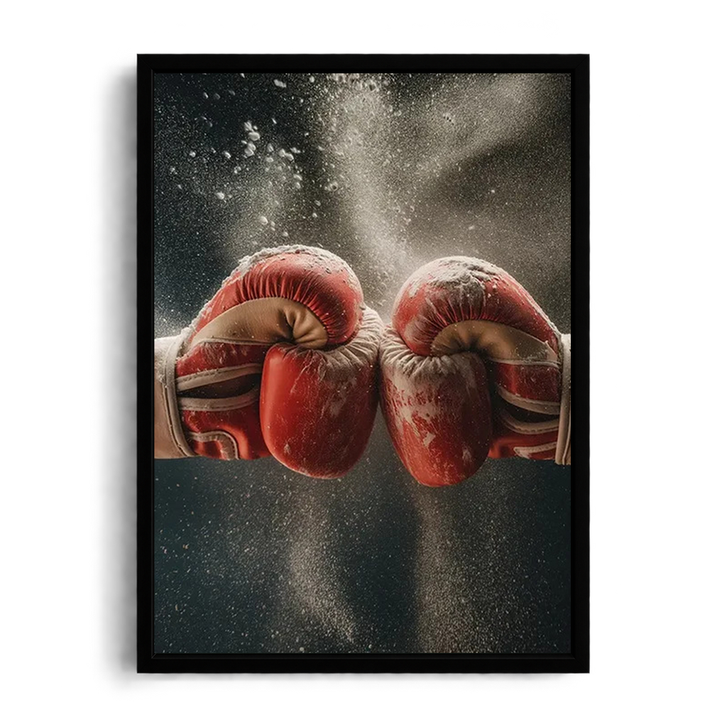 Explosive Boxing Gloves Dust Impact Framed Art Print