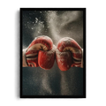Explosive Boxing Gloves Dust Impact Framed Art Print