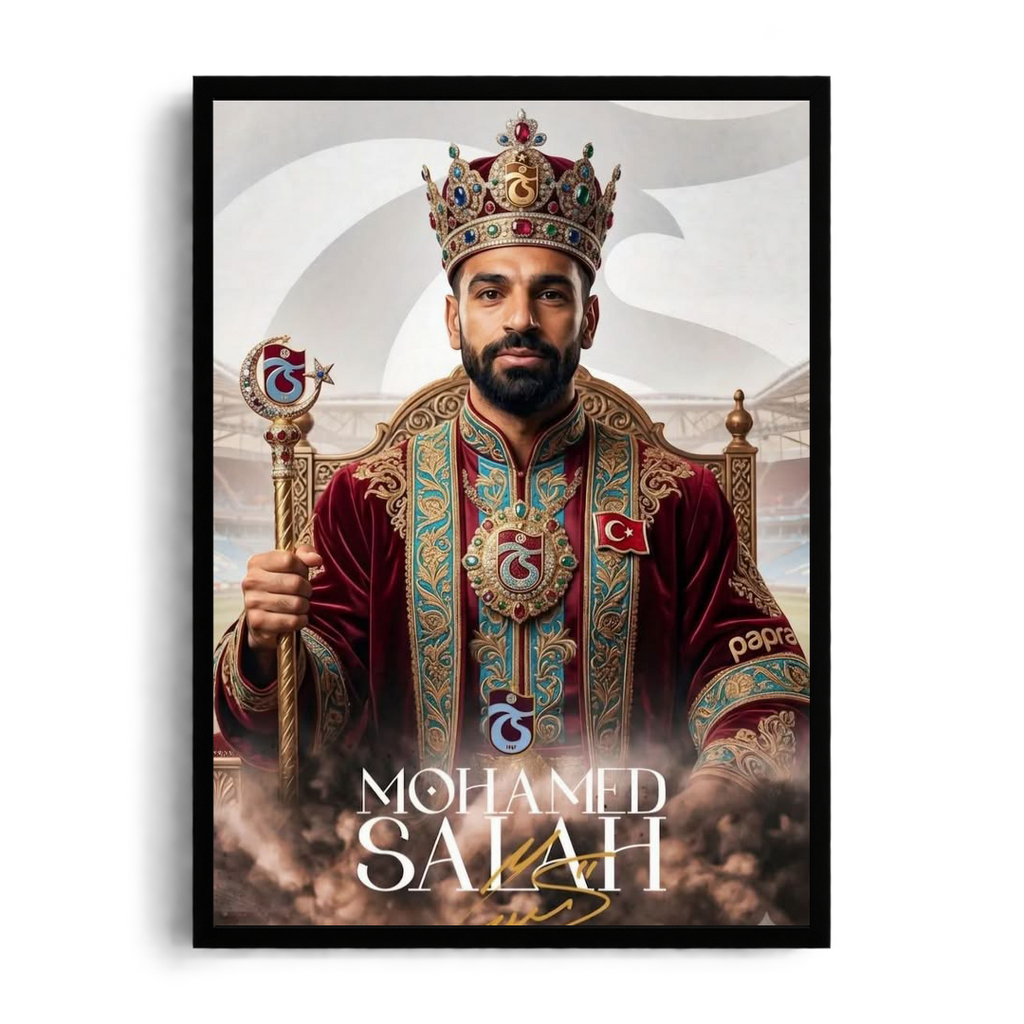 Mohamed Salah Ottoman Sultan & Trabzonspor Monarch Framed Art
