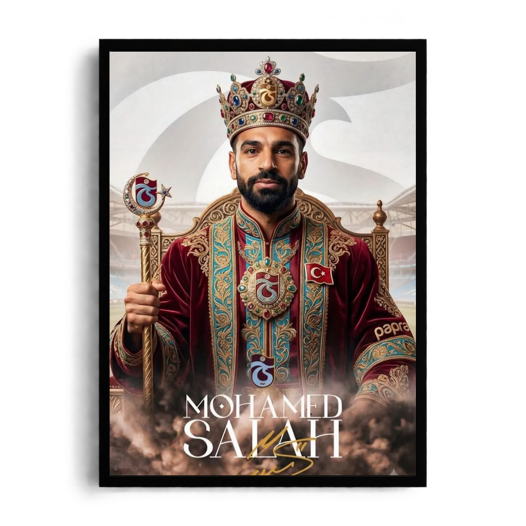Mohamed Salah Ottoman Sultan & Trabzonspor Monarch Framed Art