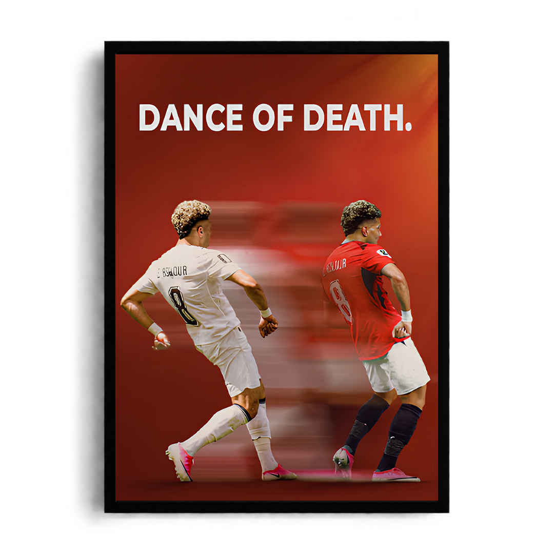 "Dance of Death" Emam Ashour Graphic Football Framed Art Poster