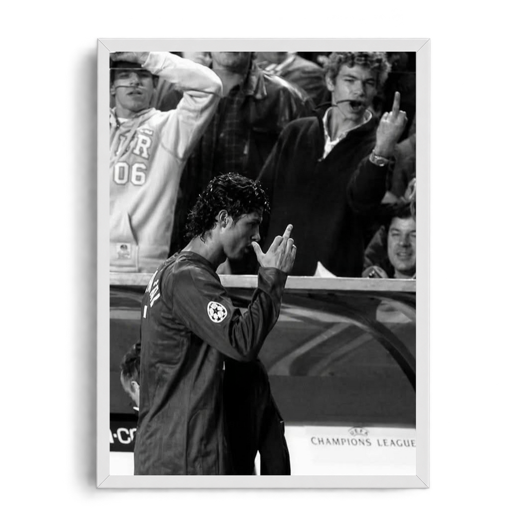 CR7 Iconic Black & White Framed Art