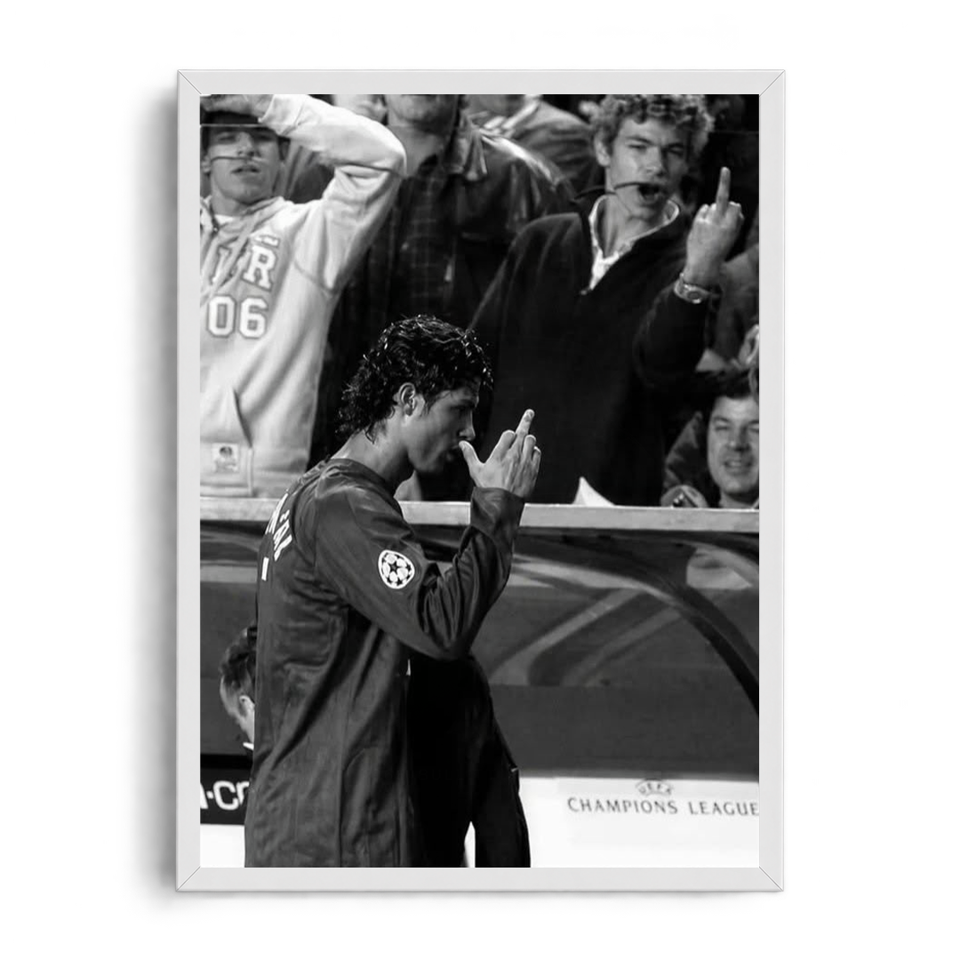 CR7 Iconic Black & White Framed Art